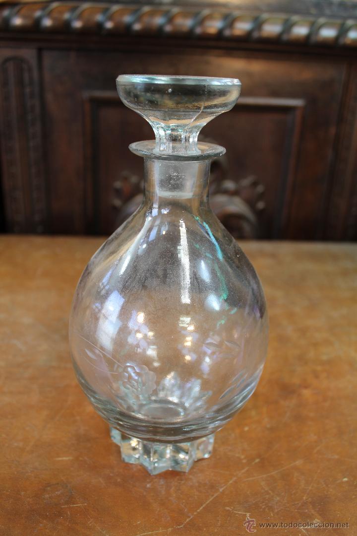 Vintage: botella licorera en cristal - Foto 4