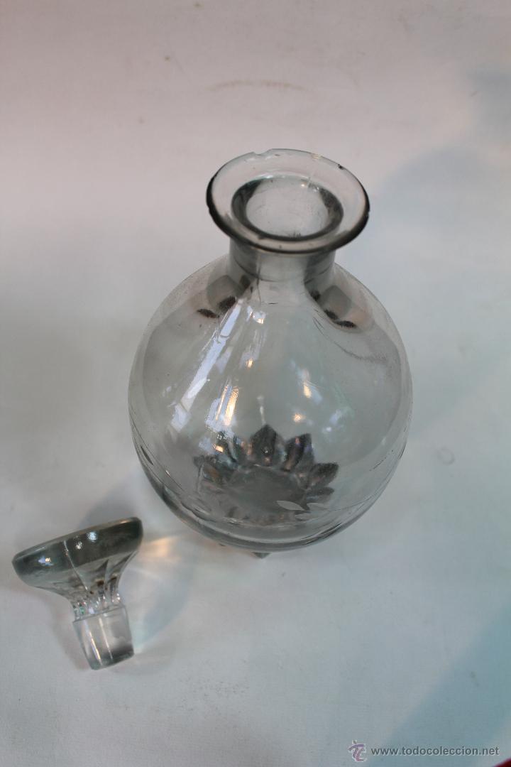 Vintage: botella licorera en cristal - Foto 5