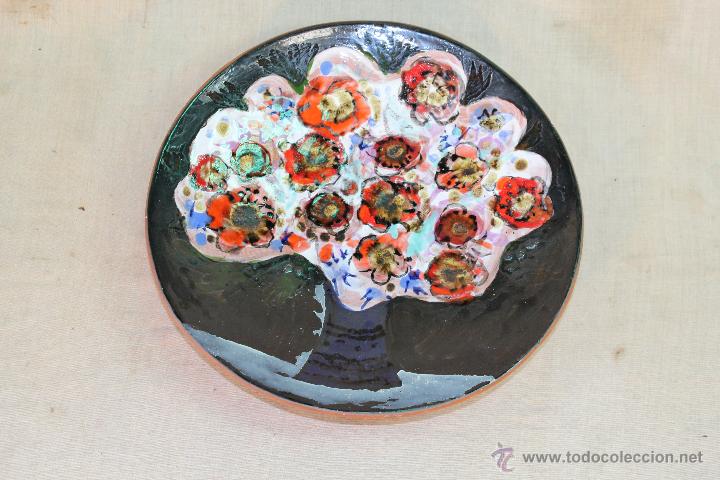 Vintage: plato en ceramica con sello en base