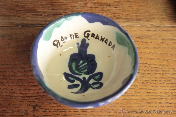 Vintage: PLATO PEQUE&Ntilde;O DE CER&Aacute;MICA, RECUERDO DE GRANADA