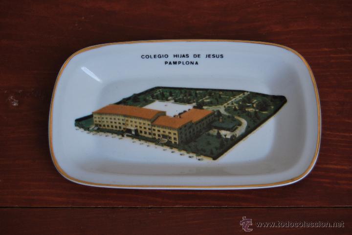 Vintage: PEQUE&Ntilde;A BANDEJA DE PORCELANA - COLEGIO HIJAS DE JES&Uacute;S - PAMPLONA - IRABIA