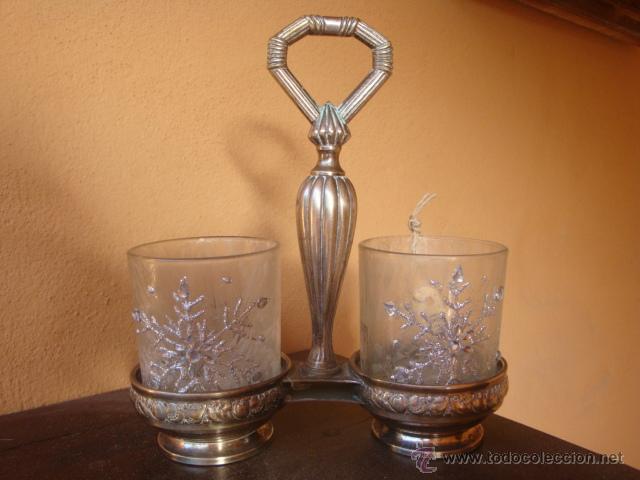 Vintage: 2 vasos de cristal navide&ntilde;o - Foto 5