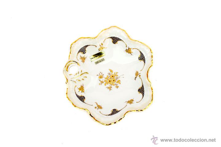 Vintage: PLATO O CUENCO DE CERAMICA GALHER DECORADA A MANO EN ORO DE LEY