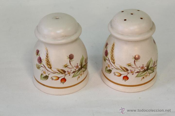 Vintage: PAREJA DE SALEROS EN CERAMICA