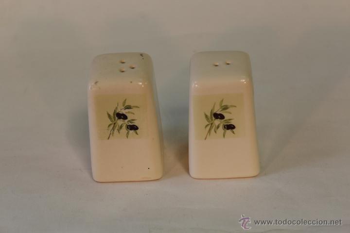 Vintage: PAREJA DE SALEROS EN CERAMICA