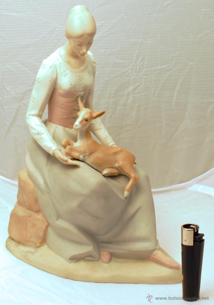 Vintage: Figura porcelana mujer