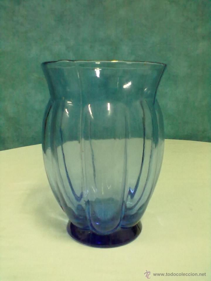 Vintage: JARRON CRISTAL AZUL - Foto 1