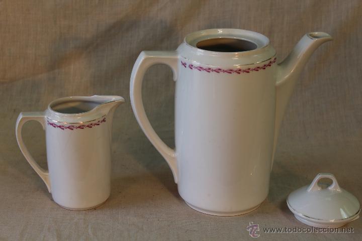 Vintage: CAFETERA Y LECHERA EN PORCELANA - Foto 3