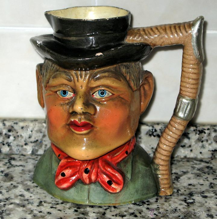 Vintage: Jarra de Porcelana Policromada a Mano Tipo Royal Doulton