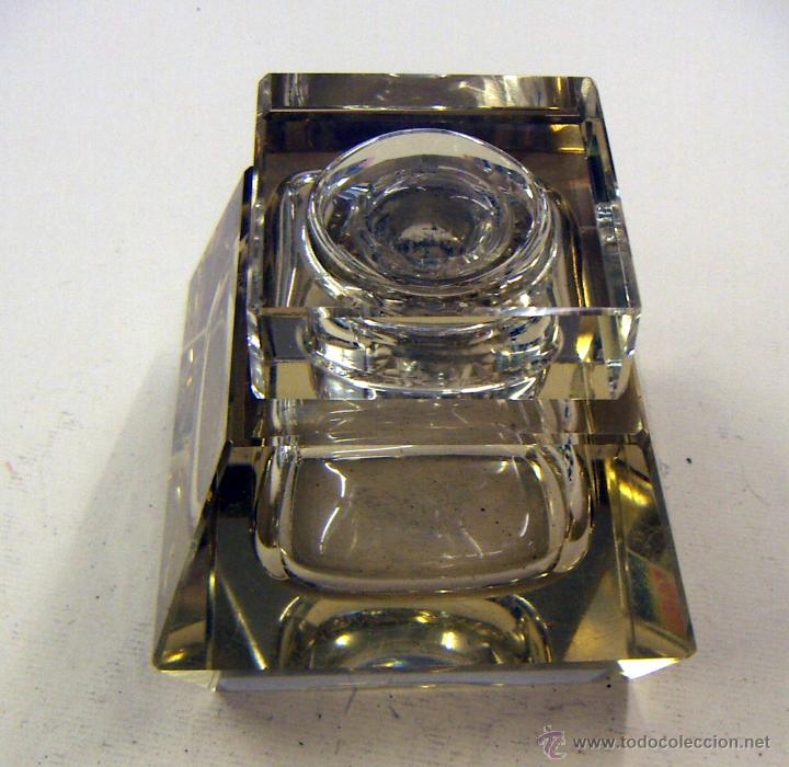 Vintage: Tintero vintage de cristal - Foto 1