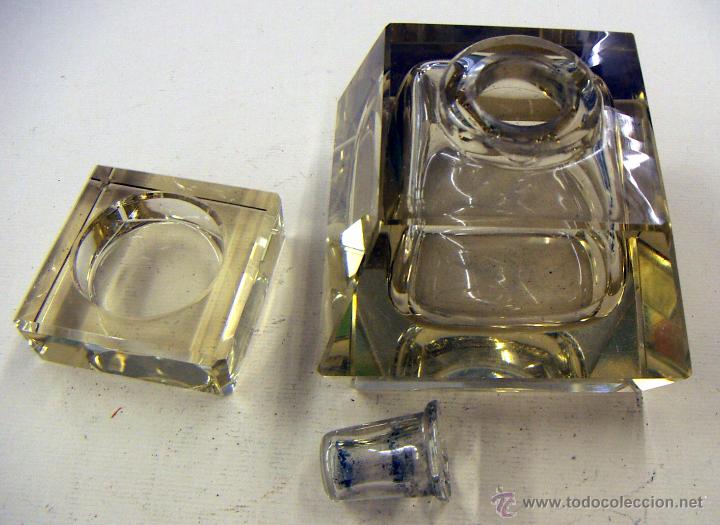 Vintage: Tintero vintage de cristal - Foto 2