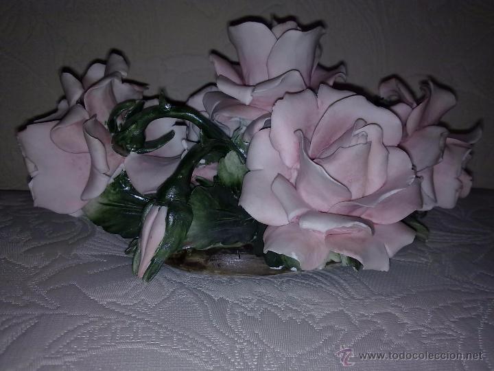Vintage: Centro de rosas de Capodimonte - Foto 1