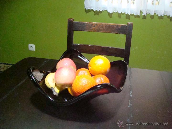 Vintage: frutero centro de mesa cristal morado a&ntilde;os 60 70