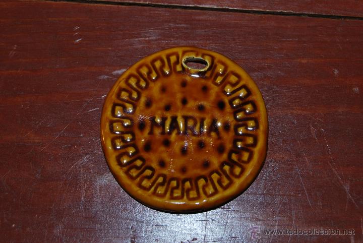 Vintage: GALLETA MAR&Iacute;A DE CER&Aacute;MICA - PORTUGAL - TAMA&Ntilde;O NATURAL - GALLETAS