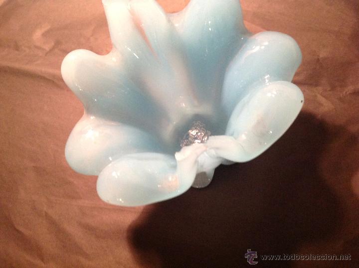 Vintage: JARRON DE CRISTAL  AZUL - Foto 3