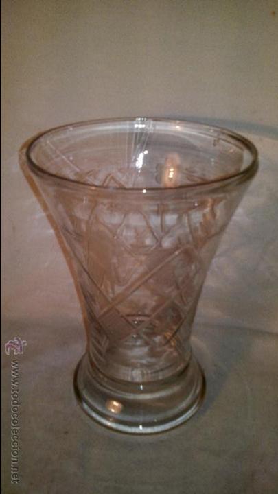Vintage: ANTIGUO JARRON DE CRISTAL TALLADO ORIGINAL A&Ntilde;OS 40/50 MURCIA?&iquest;17X10 CMTS