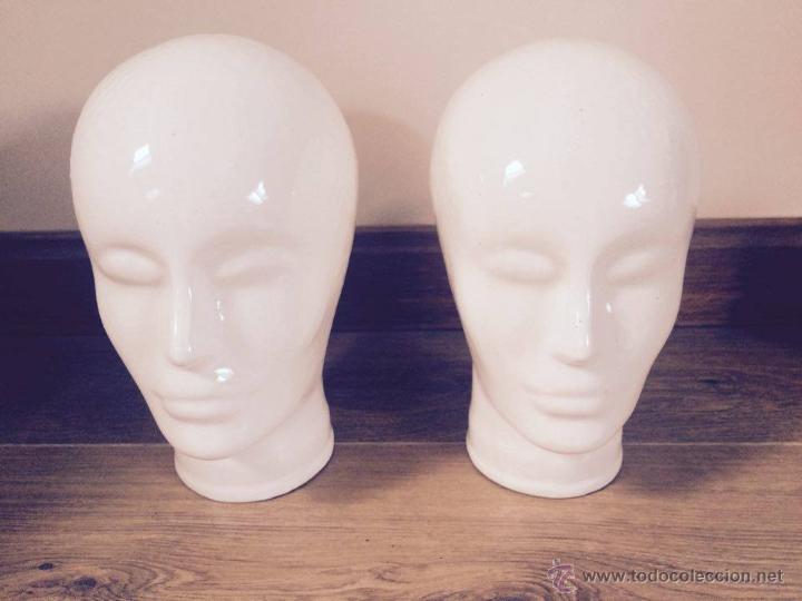 Vintage: Cabezas de porcelana, a&ntilde;os 50, unicas