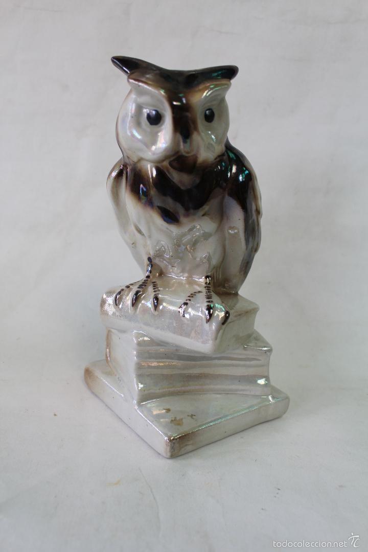 Vintage: BUHO EN PORCELANA VIDRIADA