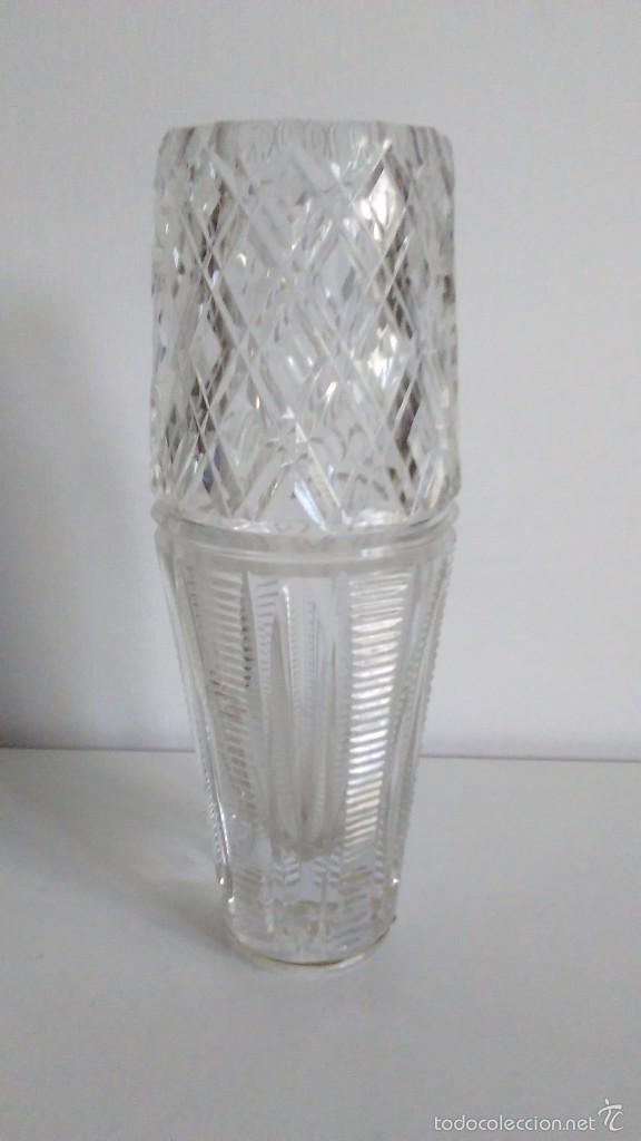 Vintage: Florero de cristal tallado - Foto 2