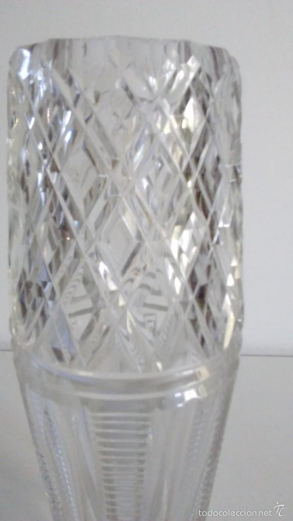 Vintage: Florero de cristal tallado - Foto 3