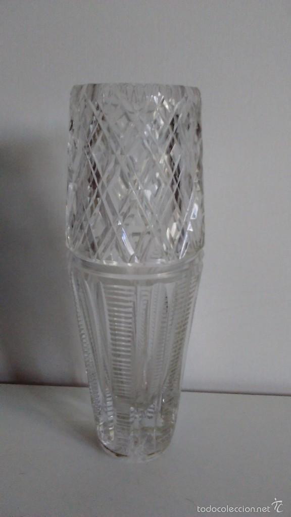 Vintage: Florero de cristal tallado - Foto 5