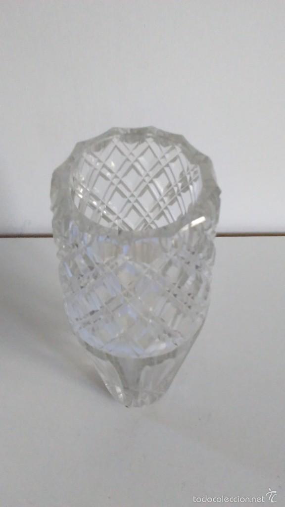Vintage: Florero de cristal tallado - Foto 6