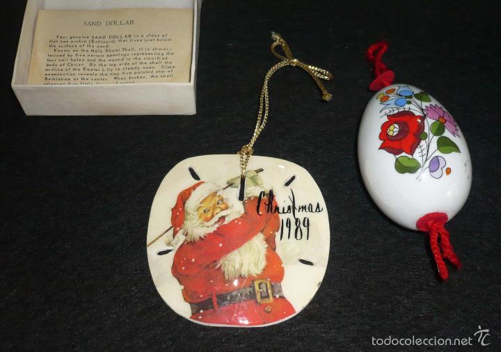 Vintage: 2 PIEZAS VINTAGE. AUTENTICO SAND DOLLAR Y HUEVO DE PORCELANA HUNGARO.