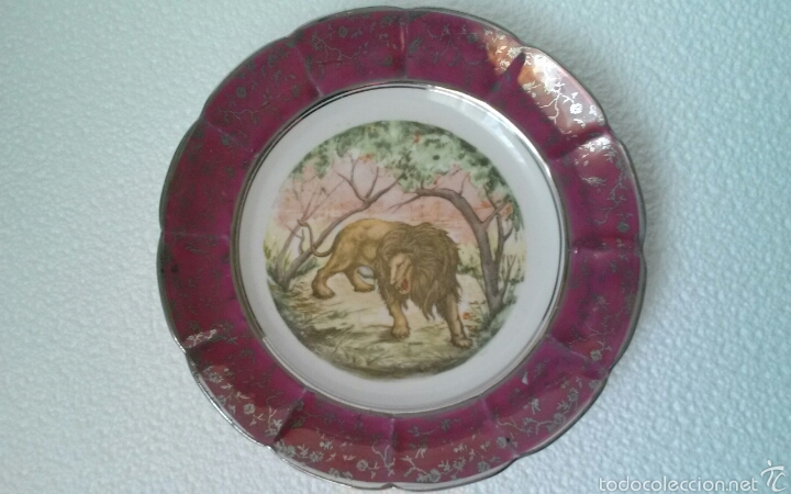 Vintage: Plato decorativo vintage Le&oacute;n