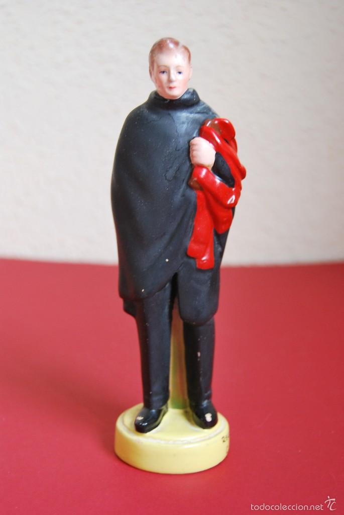 Vintage: FIGURA DE CER&Aacute;MICA - ESTUDIANTE UNIVERSITARIO - CO&Iacute;MBRA - PORTUGAL - A&Ntilde;OS 60