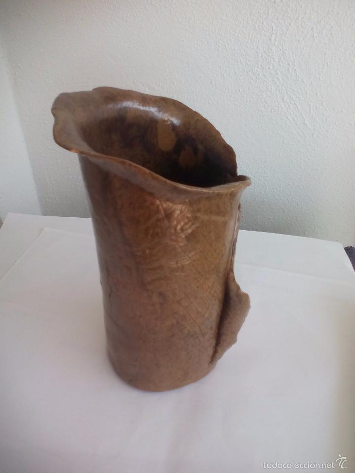Vintage: Magnifica jarra o Jarr&oacute;n de cer&aacute;mica esmaltada. 24 cm
