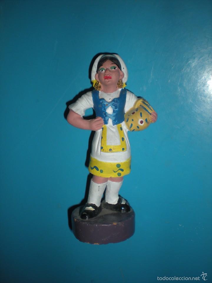 Vintage: BARRO POPULAR PINTADO A MANO 13x5cm