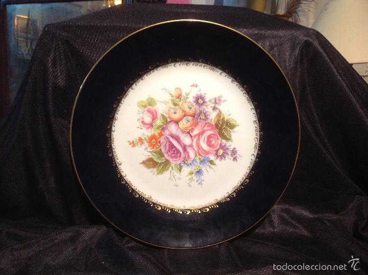 Vintage: Plato Limoges Negro 31 cm