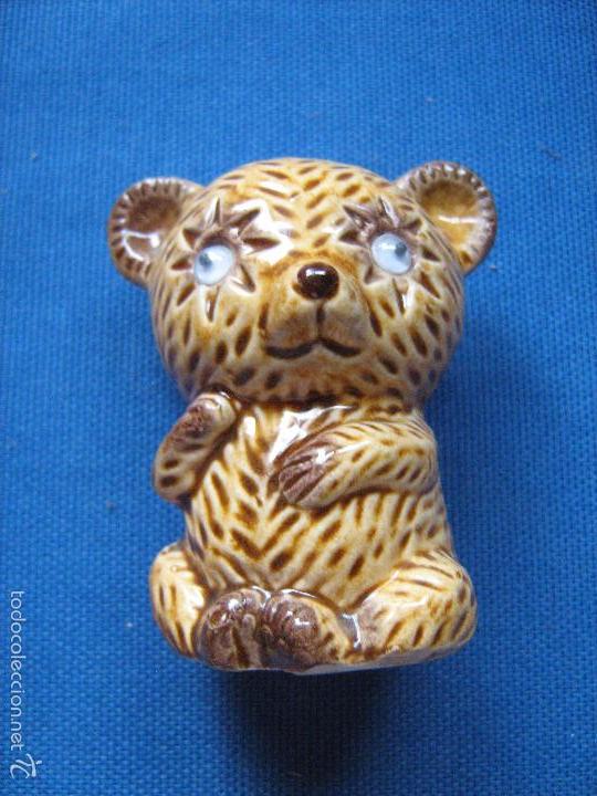 Vintage: PALILLERO EN FORMA DE OSO - OSITO - SE MUEVEN LOS OJOS - A&Ntilde;OS 80