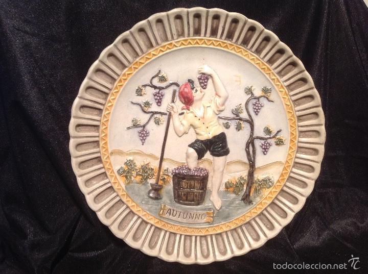 Vintage: Plato decorativo antunno  26 cm