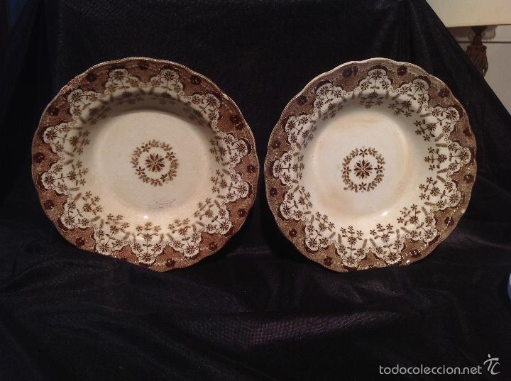Vintage: 2 platos hondos sandeman macdougall 23 cm