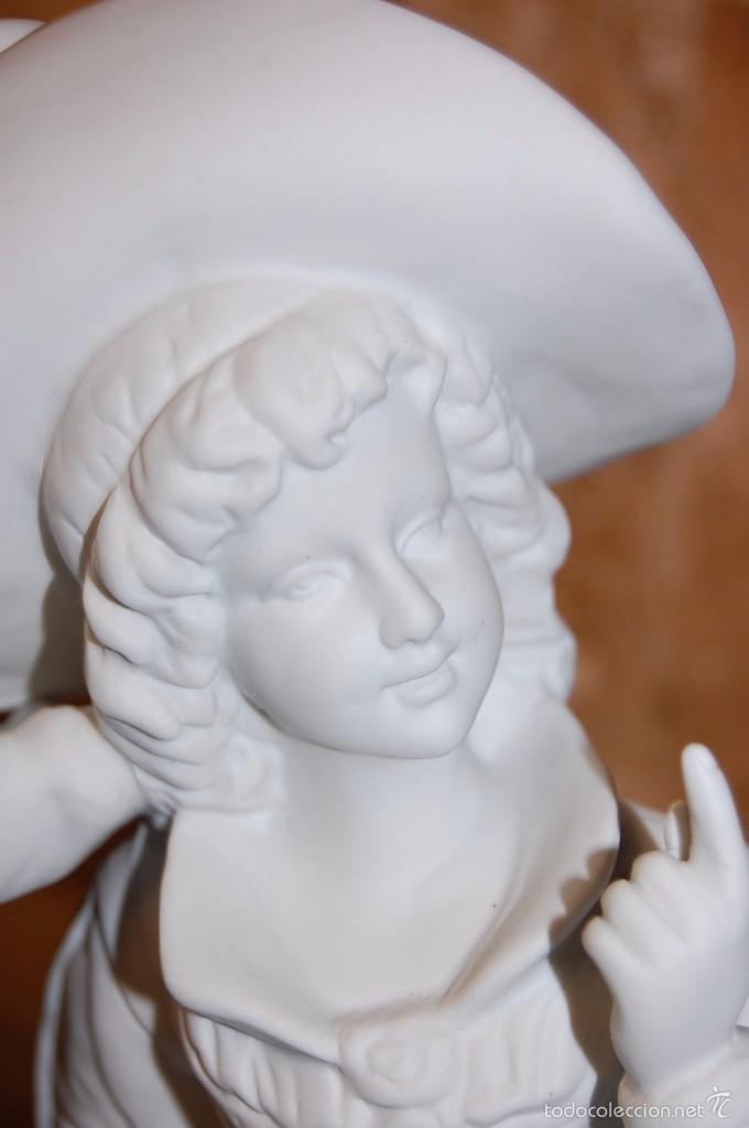 Vintage: DAMA DE &Eacute;POCA EN PORCELANA DE BISCUIT - Foto 4
