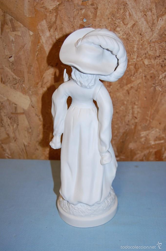 Vintage: DAMA DE &Eacute;POCA EN PORCELANA DE BISCUIT - Foto 6