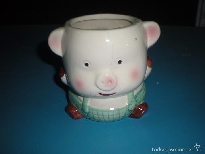 Vintage: Taza de porcelana de cerdito