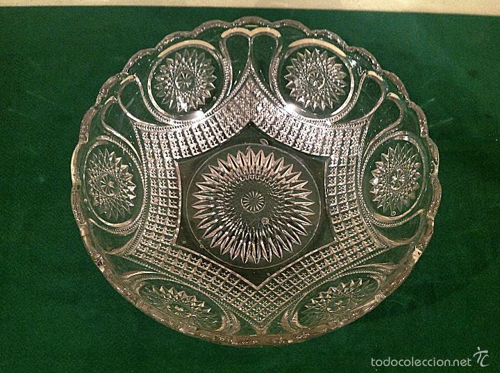 Vintage: Centro De Mesa Cristal Tallado - Foto 3