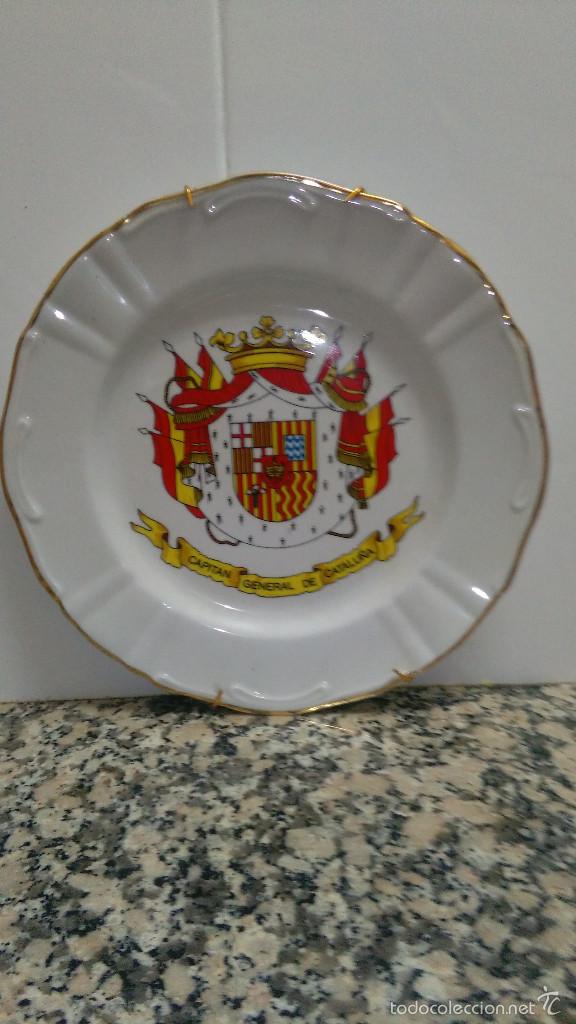 Vintage: PLATO DECORACION CAPITAN GENERAL DE CATALU&Ntilde;A  PORCELANA