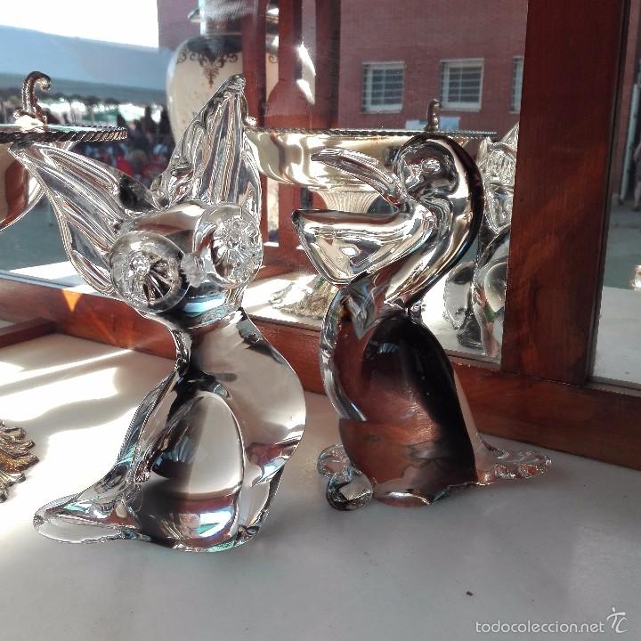 Vintage: pel&iacute;cano de cristal macizo