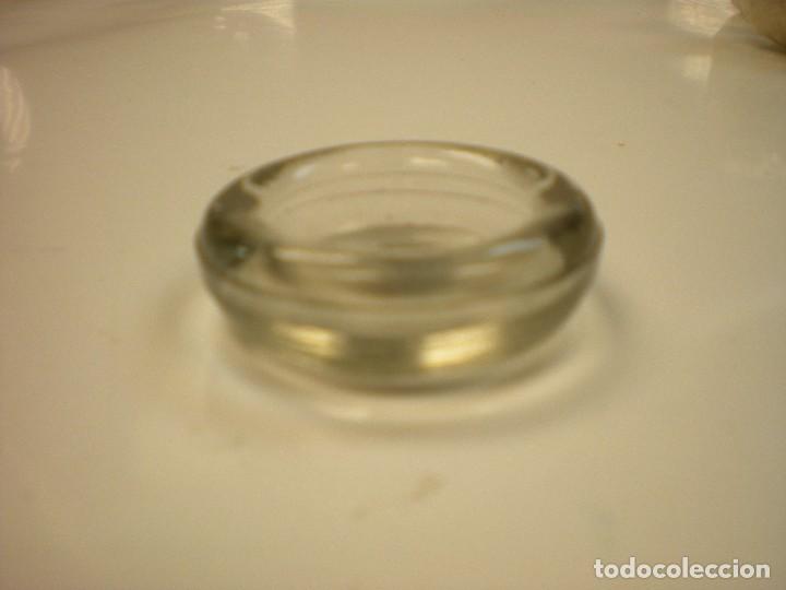 Vintage: Portavelas en cristal di&aacute;metro 10cm y altura 4cm