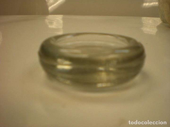 Vintage: portavelas en cristal, di&aacute;metro 7cm y altura 2cm