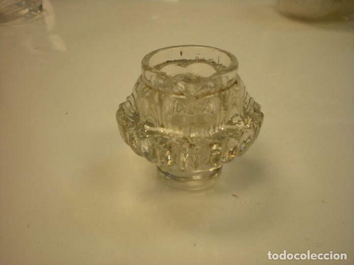 Vintage: portavelas en cristal, di&aacute;metro 6cm y altura 6cm