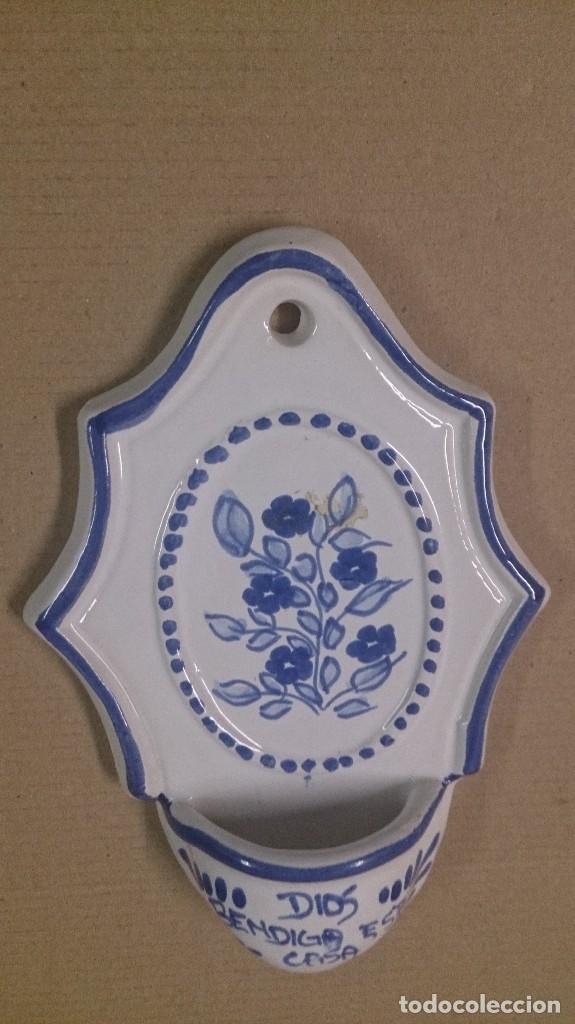 Vintage: Pila benditera en ceramica - Foto 2
