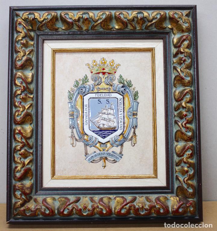 Vintage: CUADRO ESMALTE DE SAN SEBASTIAN - Foto 1