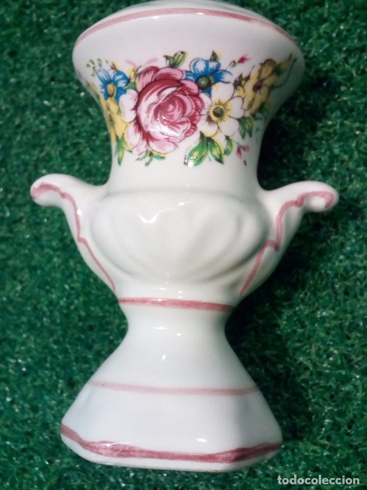 Vintage: FLORERO PORCELANA FINA,ALCOBACA PORTUGAL. 9 CM