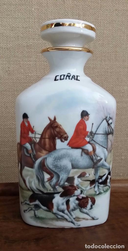 Vintage: BOTELLA DE CO&Ntilde;AC PORCELANA CAZA DEL ZORRO