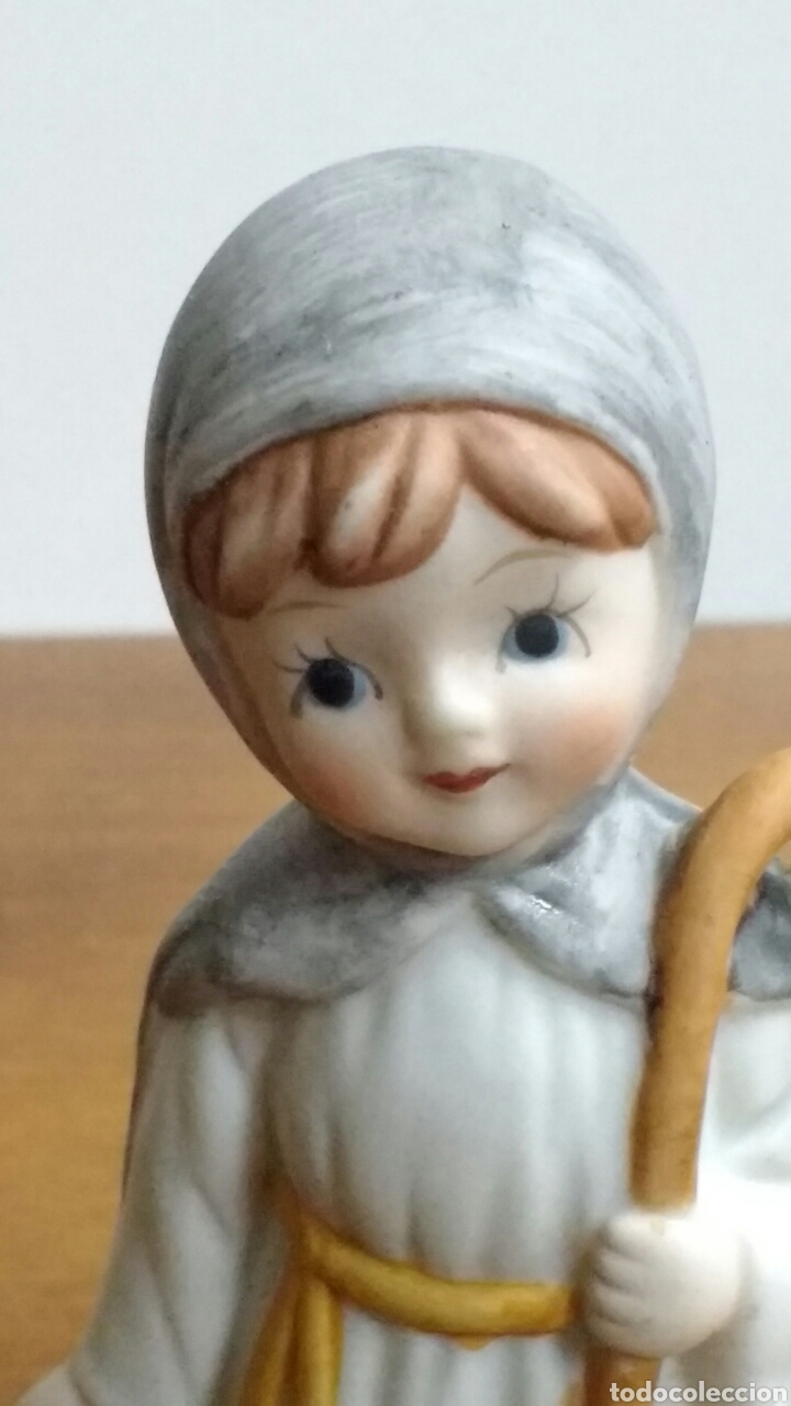 Vintage: Figura pastorcilla. Biscuit. 12 cms - Foto 2
