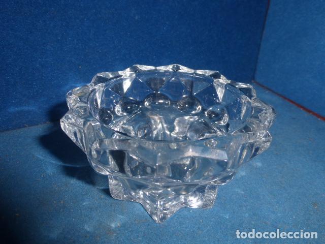 Vintage: PORTAVELAS DE CRISTAL ROCA TALLADO